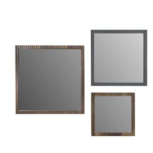 Pecan Console Mirror Set